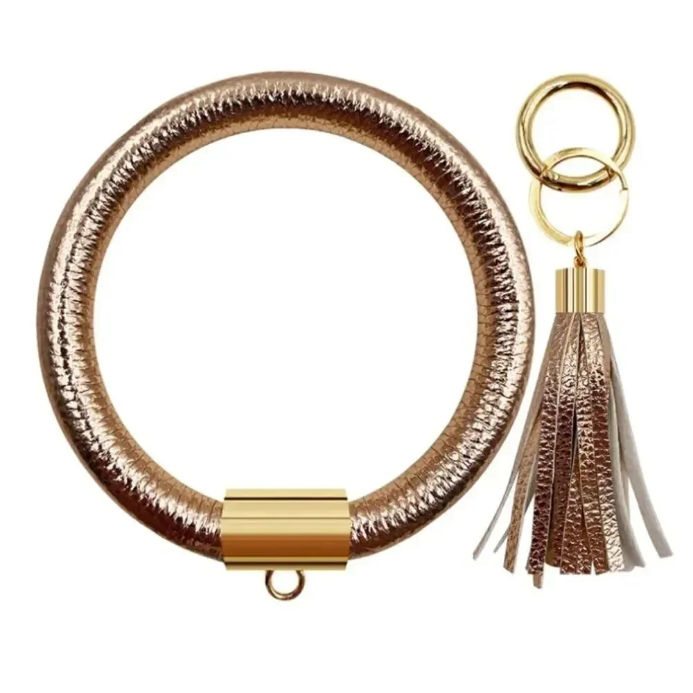 Champagne key ring bracelet